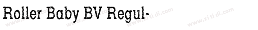 Roller Baby BV Regul字体转换
